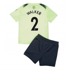 Manchester City Kyle Walker #2 Tredjedraktsett Barn 2022-23 Kortermet (+ korte bukser)